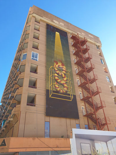 Liberation mural. Central Fuengirola art, football & hidden gems walking tour